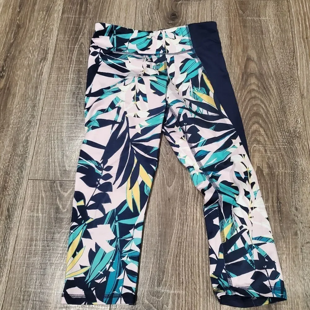 Girls Old Navy Leggings Size 10-12 Old Kids Leggings - Navy, Yellow, Green